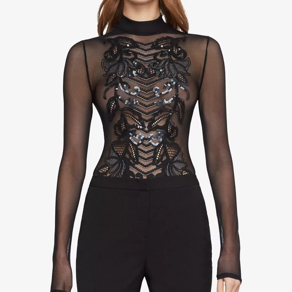 BCBG Sheer Bodysuit - Picture 2 of 5